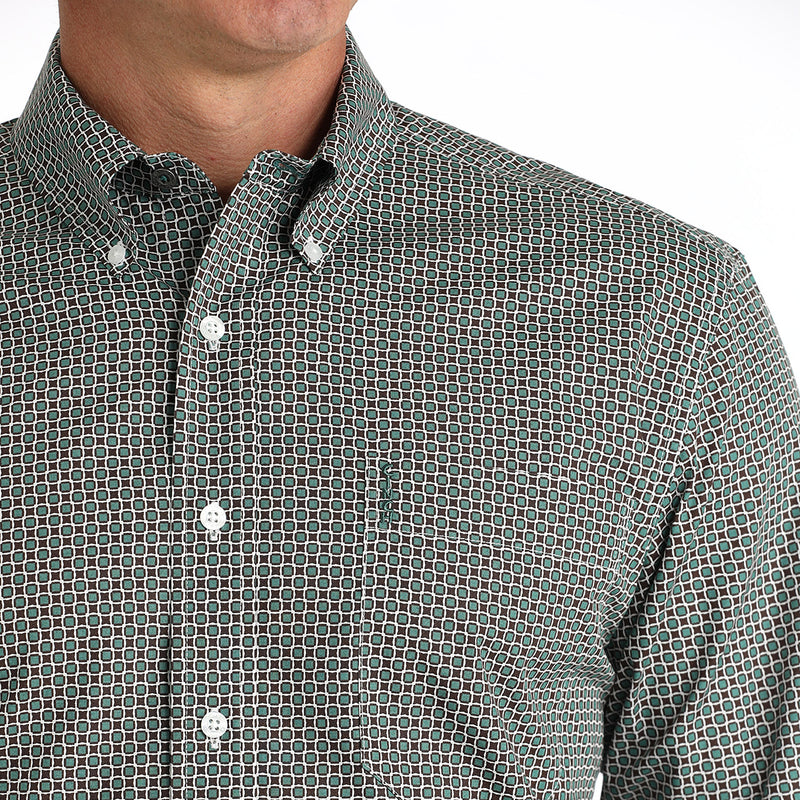 Cinch Men's Green Modern Fit Button Down