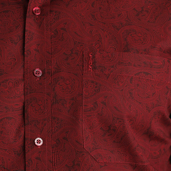 Cinch Men's Burgundy Paisley Modern Fit Shirt