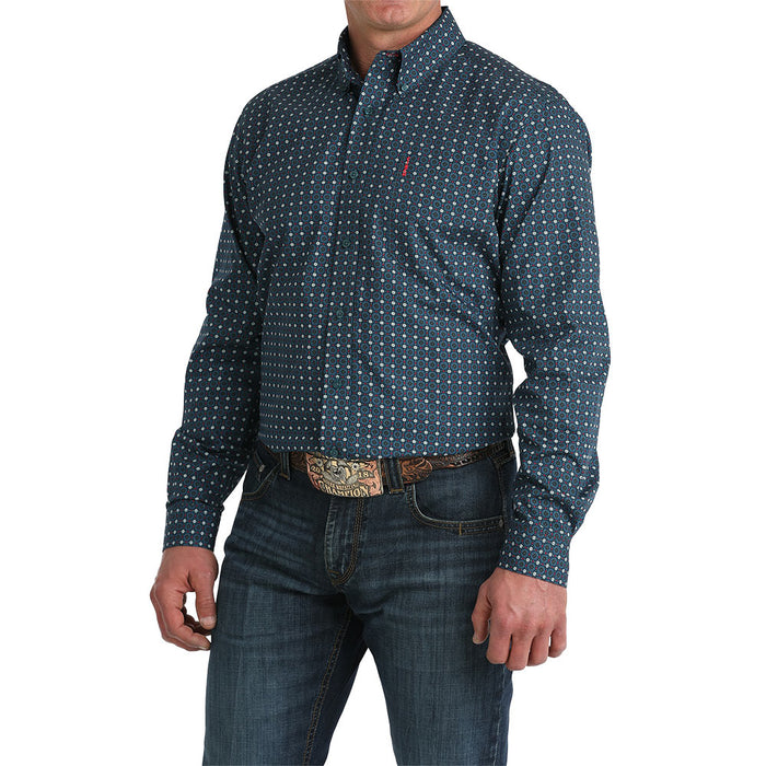 Cinch Men's Blue Circle Modern Fit Shirt