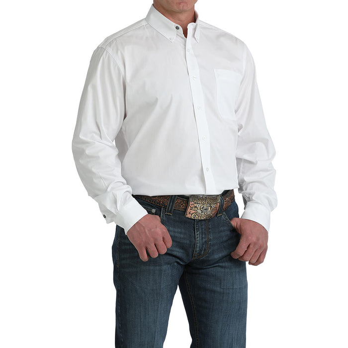 Cinch Men's Solid White Modern Fit Shirt