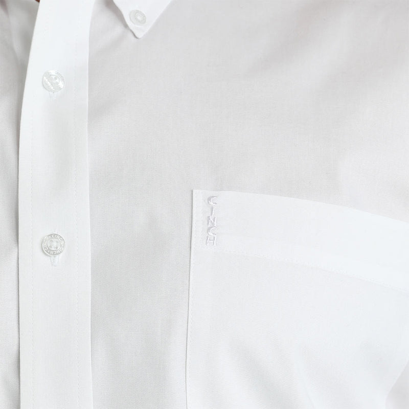 Cinch Men's Solid White Modern Fit Shirt
