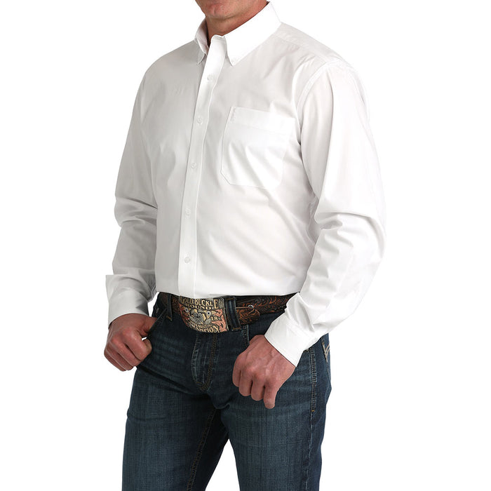 Cinch Men's Solid White Modern Fit Shirt