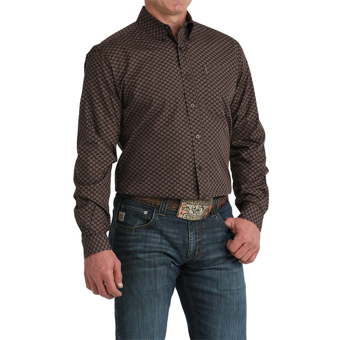 Cinch Men's Brown Print Modern Fit Shirt