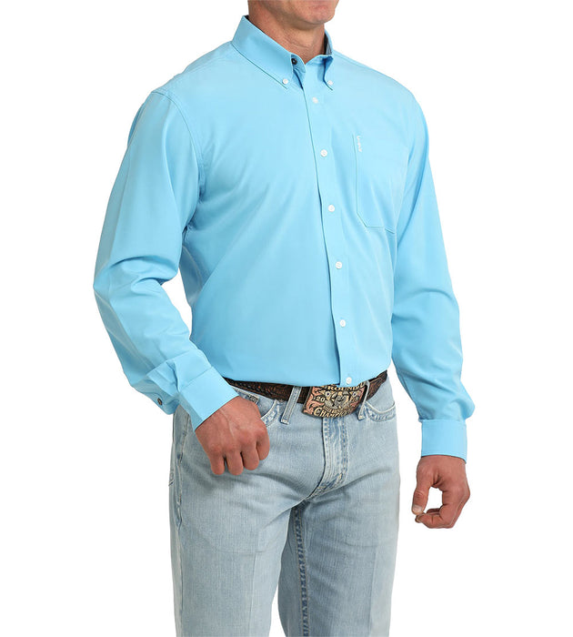 Cinch Men's Blue ArenaFlex Modern Fit Long Sleeve Shirt