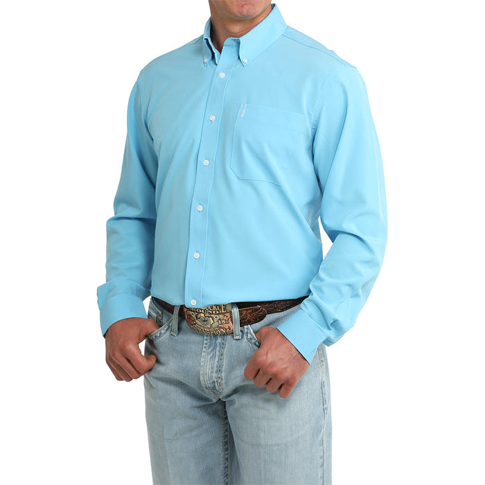 Cinch Men's Blue ArenaFlex Modern Fit Long Sleeve Shirt