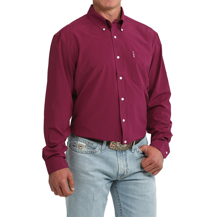 Cinch Men's Purple ArenaFlex Modern Fit Long Sleeve Shirt