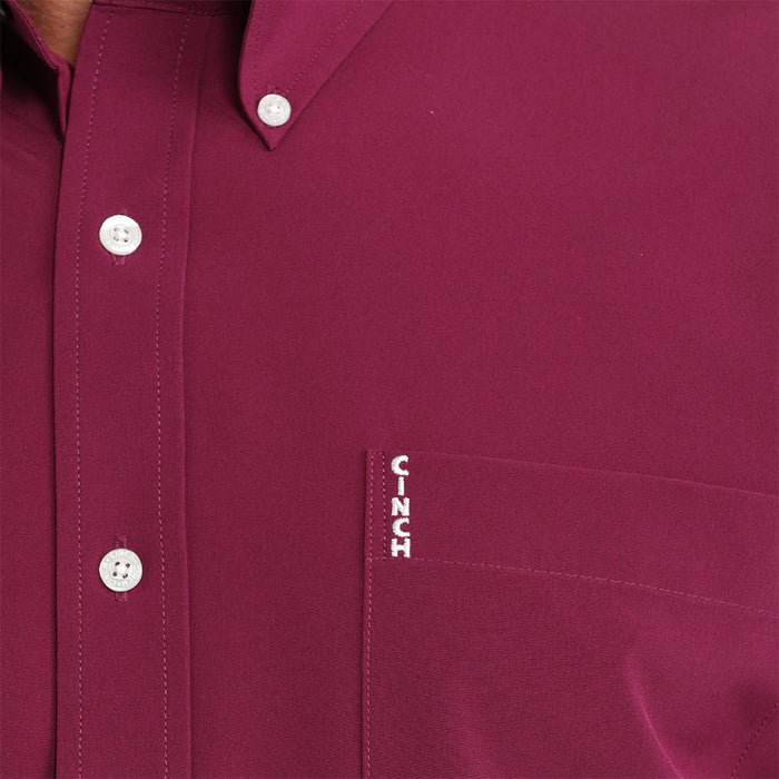 Cinch Men's Purple ArenaFlex Modern Fit Long Sleeve Shirt