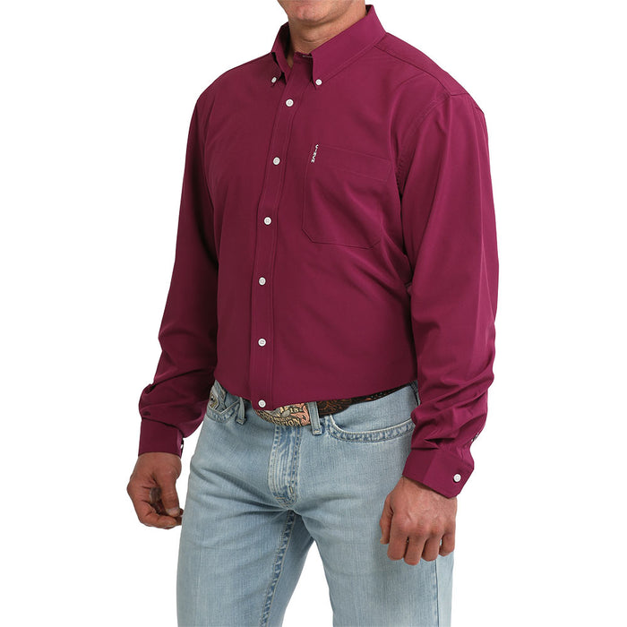 Cinch Men's Purple ArenaFlex Modern Fit Long Sleeve Shirt