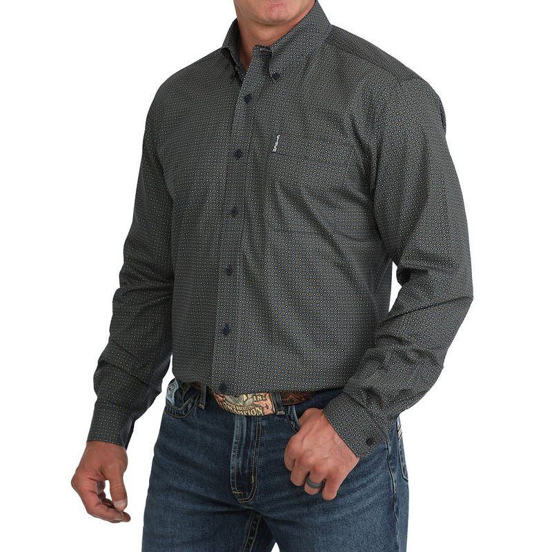 Cinch Men's Navy Print Modern Fit Shirt