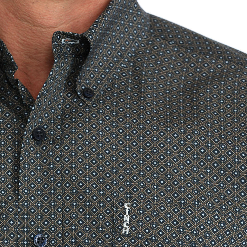 Cinch Men's Navy Print Modern Fit Shirt
