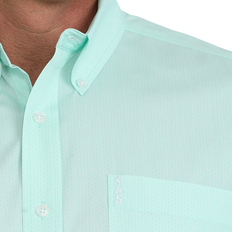 Cinch Men's Turquoise Solid Long Sleeve Shirt