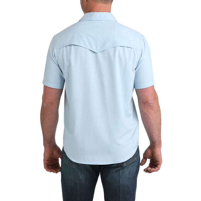 Cinch Men's Camp Light Blue Short Sleeve Snap Shirt