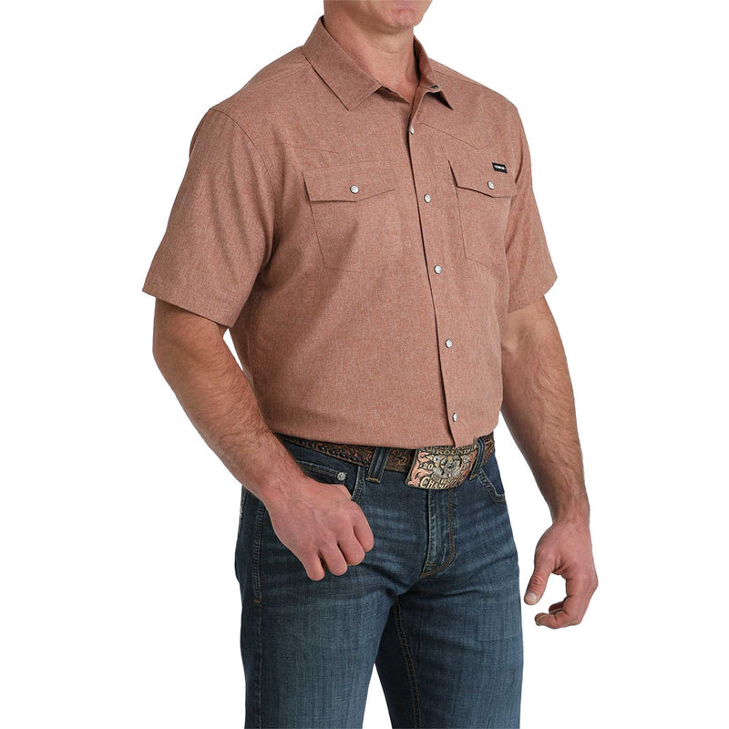 Cinch Men's Camp Brown Short Sleeve Snap Shirt