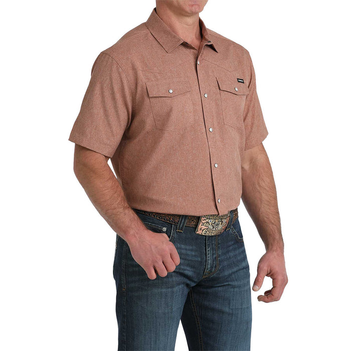 Cinch Men's Camp Brown Short Sleeve Snap Shirt