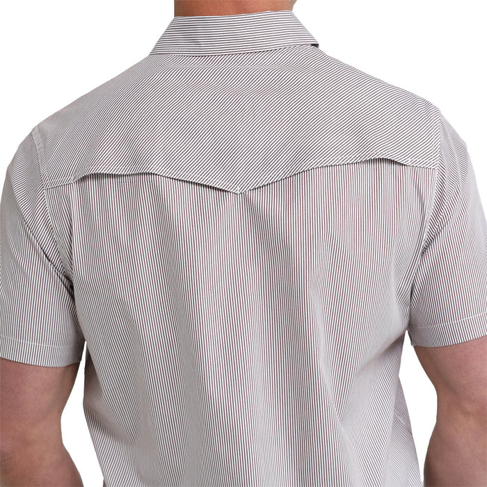 Cinch Men's Burgundy Camp Pinstripe Shirt