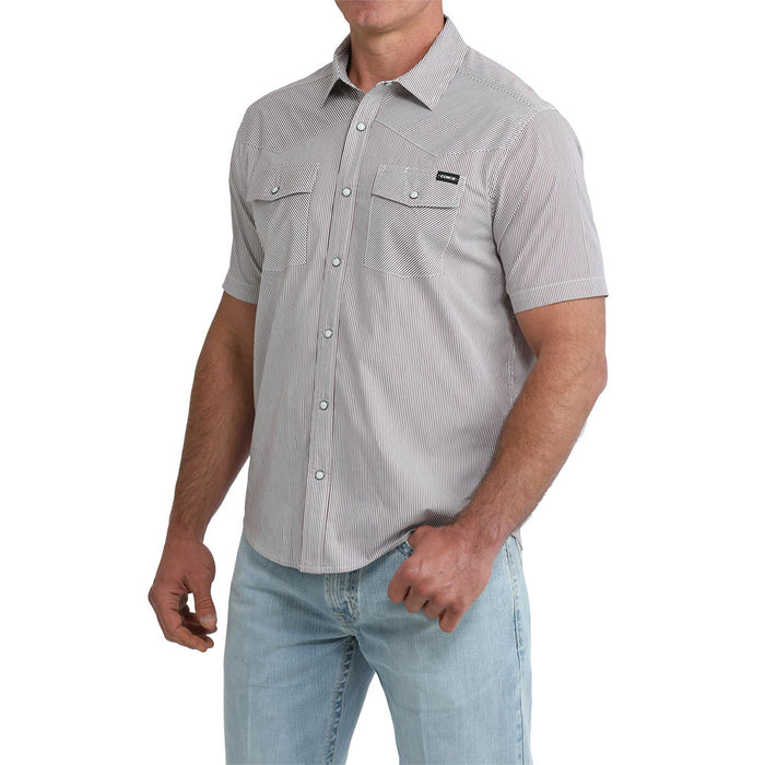 Cinch Men's Burgundy Camp Pinstripe Shirt