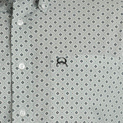 Cinch Men's ArenaFlex Grey Print Button Down