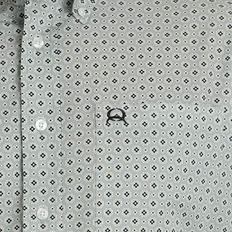 Cinch Men's ArenaFlex Grey Print Button Down