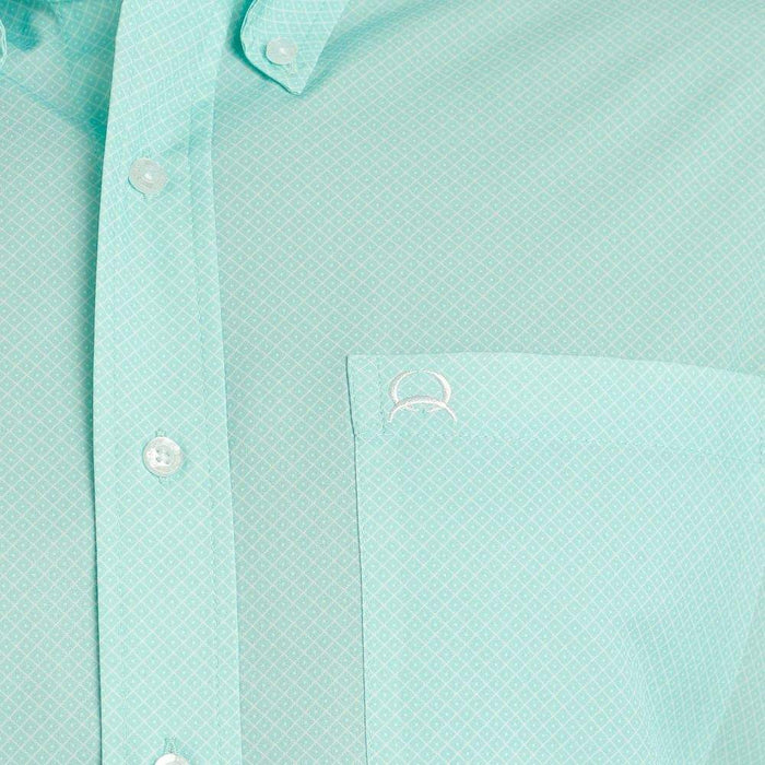 Cinch Mens ArenaFlex Short Sleeve Mint Print Shirt