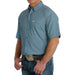 Cinch Mens ArenaFlex Short Sleeve Blue Print Shirt
