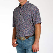 Cinch Men's Navy Mini Paisley ArenaFlex Button Down