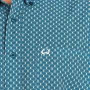 Cinch Men's Teal ArenaFlex Short Sleeve Button Down