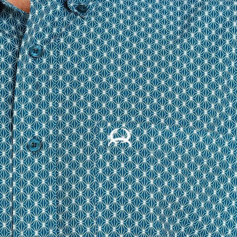 Cinch Men's Teal ArenaFlex Short Sleeve Button Down