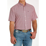 Cinch Men's Pink ArenaFlex Short Sleeve Button Down