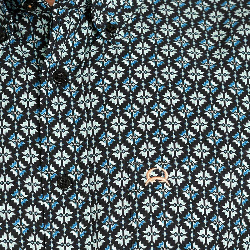 Cinch Men's Black ArenaFlex Short Sleeve Button Down