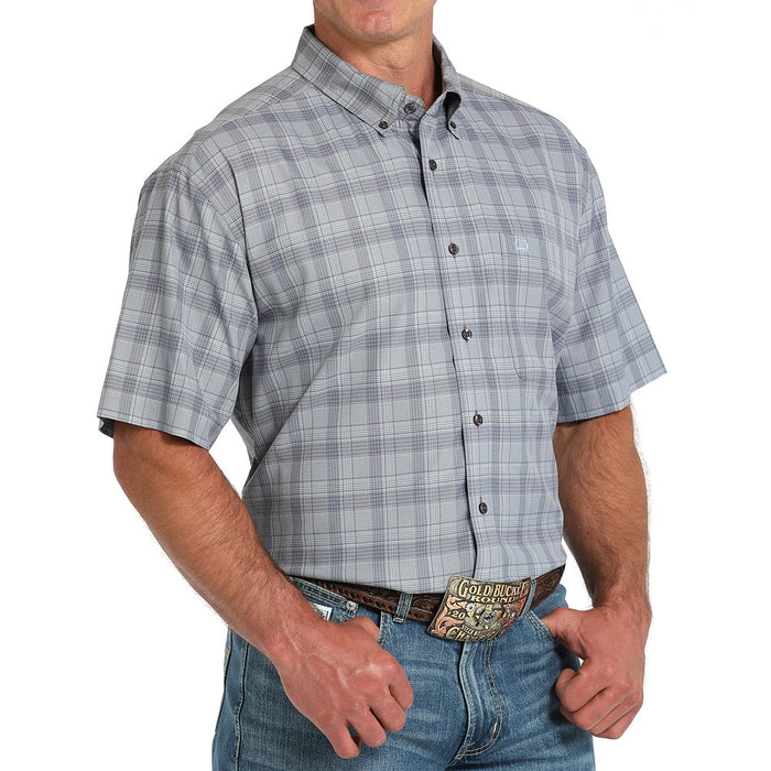 Cinch Men's Grey ArenaFlex Short Sleeve Shirt