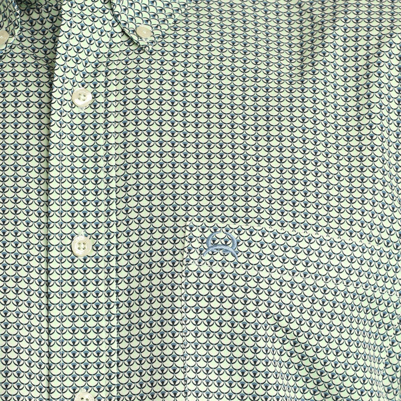 Cinch Men's Green Print ArenaFlex Short Sleeve Shirt