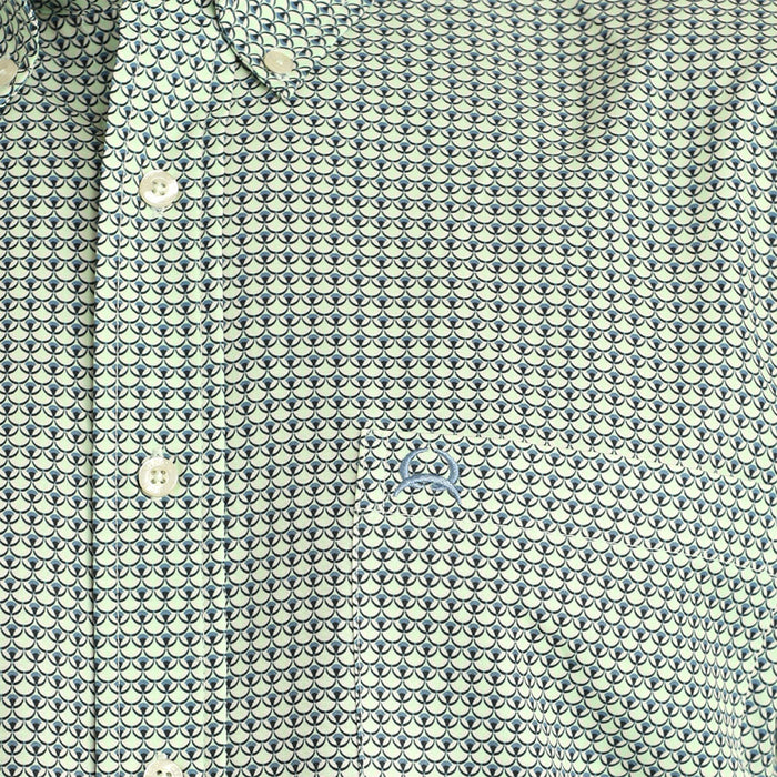 Cinch Men's Green Print ArenaFlex Short Sleeve Shirt