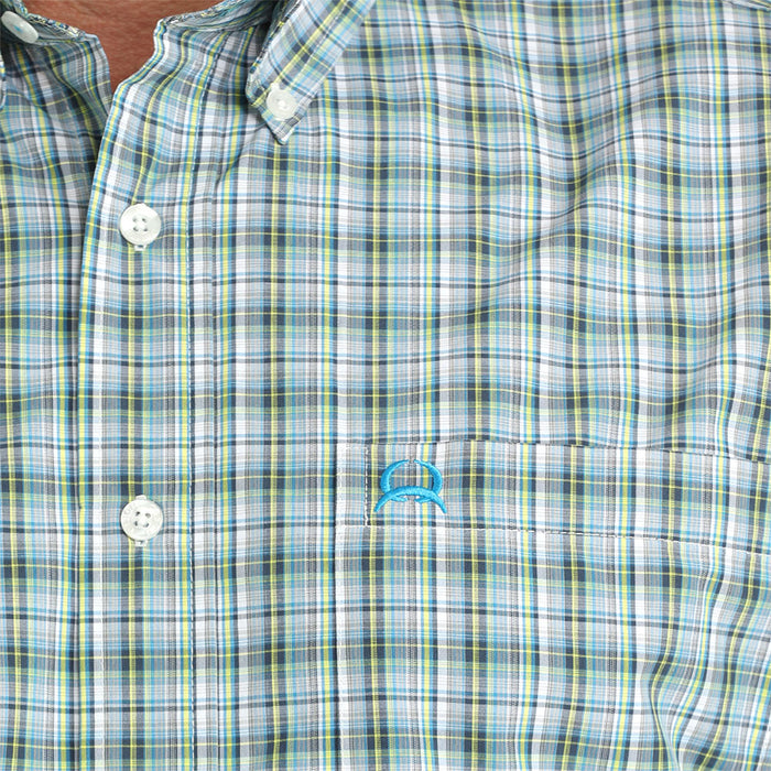 Cinch Men's Blue Plaid ArenaFlex Short Sleeve Shirt