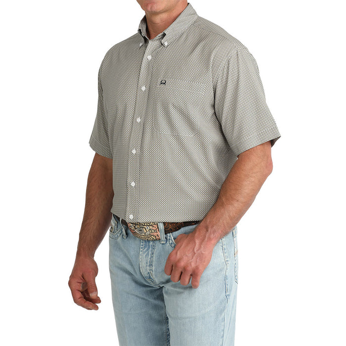 Cinch Men's White Print ArenaFlex Short Sleeve Shirt