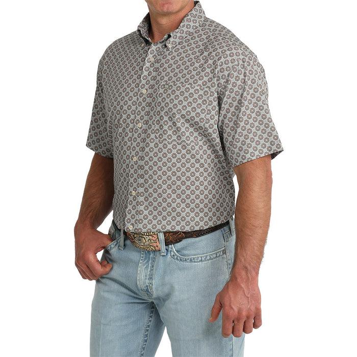 Cinch Men's Grey Print ArenaFlex Short Sleeve Shirt