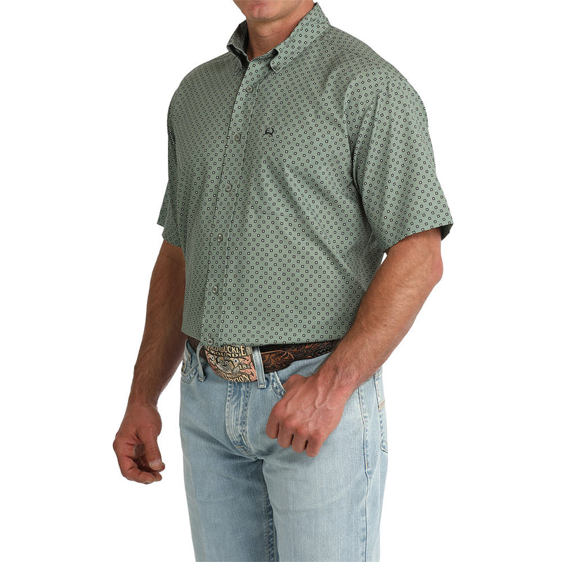 Cinch Men's Olive Print ArenaFlex Short Sleeve Shirt