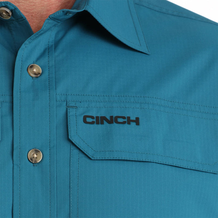 Cinch Men's Teal Long Sleeve ArenaFlex Shirt