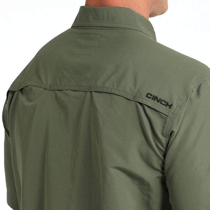Cinch Men's Olive ArenaFlex Short Sleeve Shirt