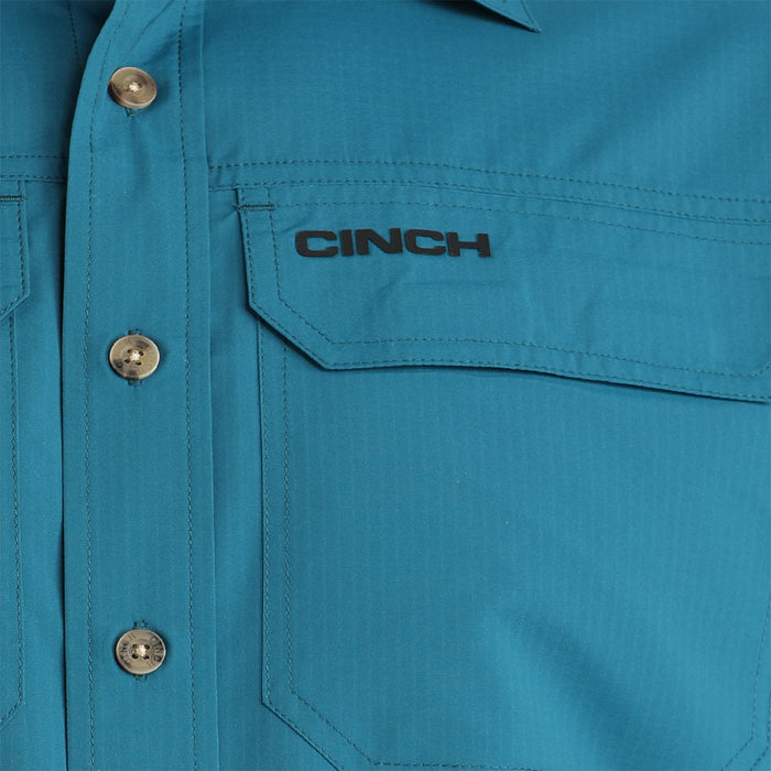 Cinch Men's Teal Short Sleeve ArenaFlex Shirt