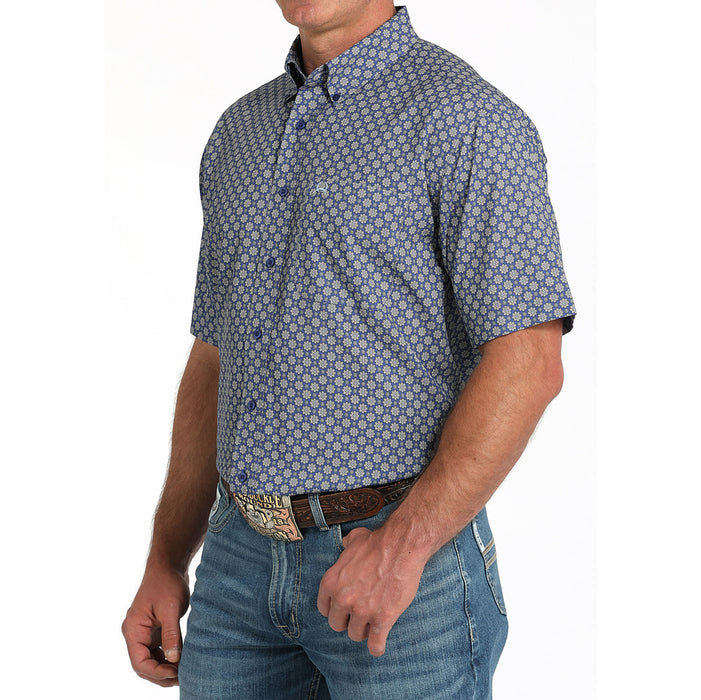 Cinch Men's Blue Arenaflex Short Sleeve Shirt