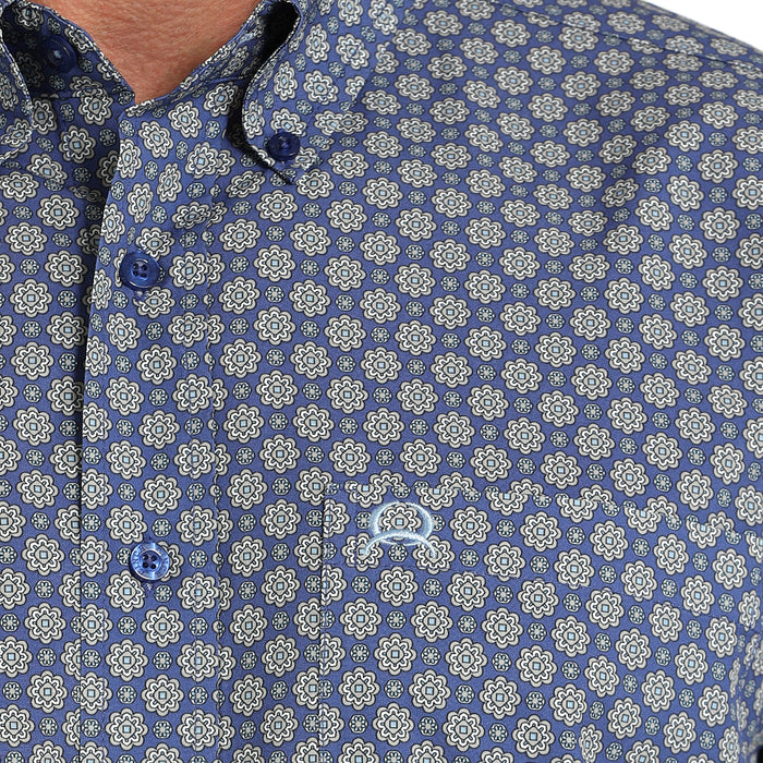 Cinch Men's Blue Arenaflex Short Sleeve Shirt