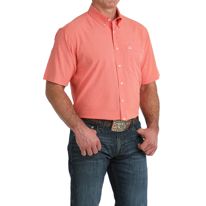 Cinch Men's Red Plaid ArenaFlex Short Sleeve Shirt