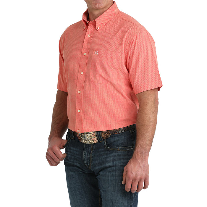 Cinch Men's Red Plaid ArenaFlex Short Sleeve Shirt