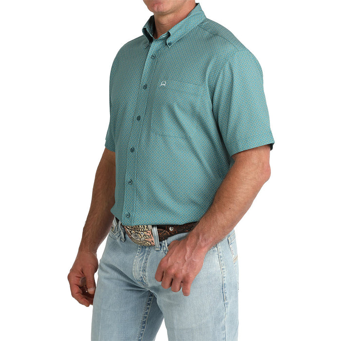 Cinch Men's Teal ArenaFlex Short Sleeve Shirt