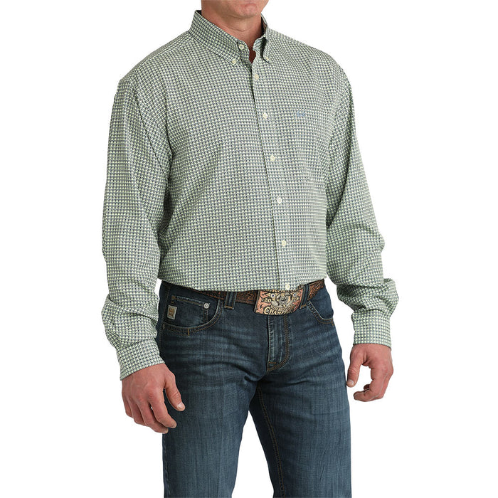 Cinch Men's Green Print ArenaFlex Long Sleeve Shirt
