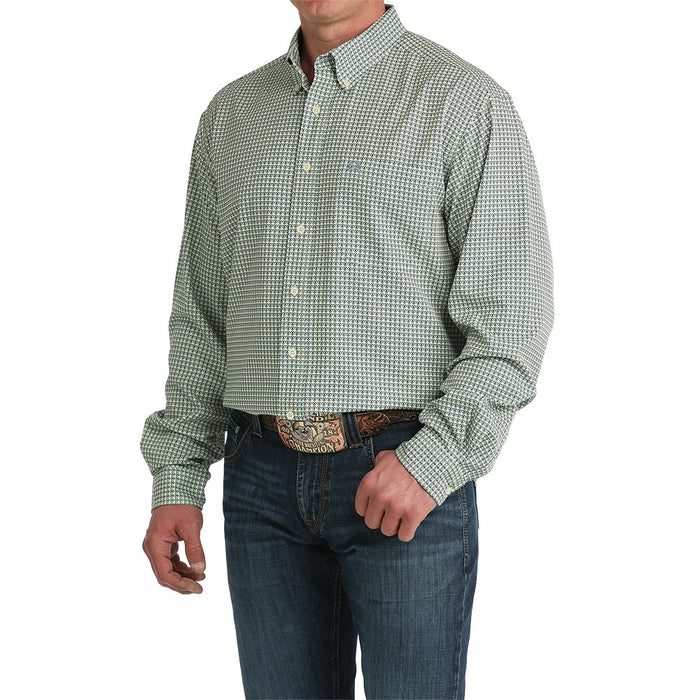 Cinch Men's Green Print ArenaFlex Long Sleeve Shirt
