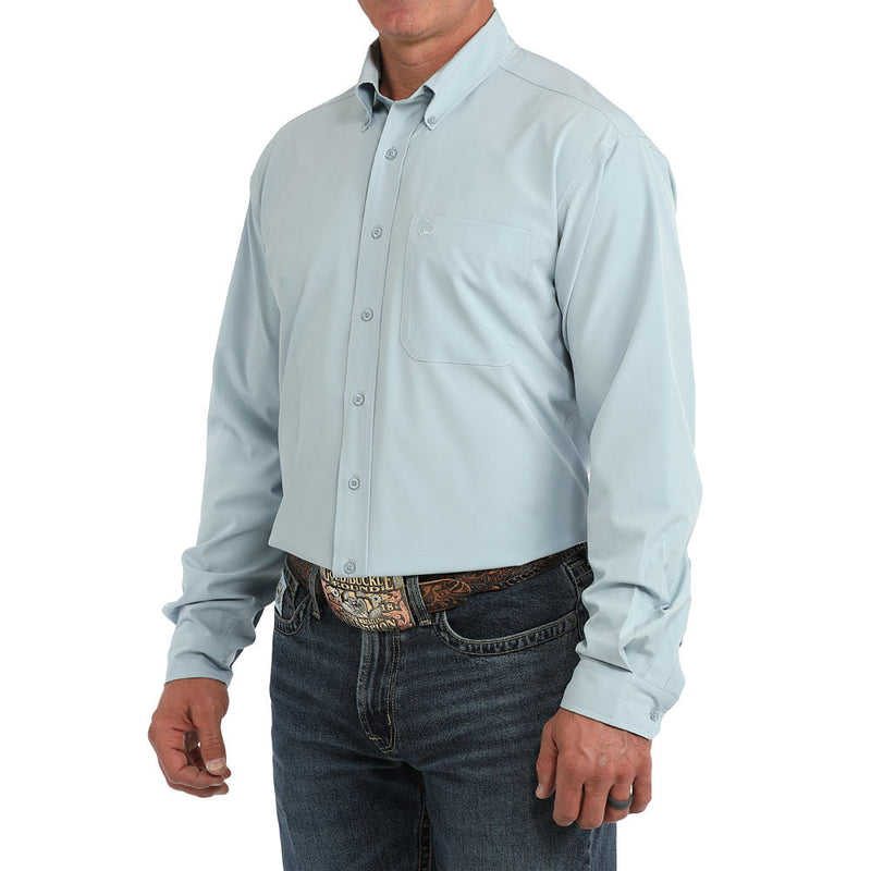 Cinch Light Blue ArenaFlex Long Sleeve Shirt