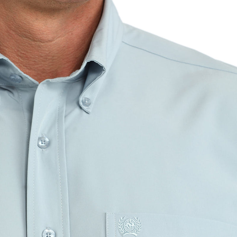 Cinch Light Blue ArenaFlex Long Sleeve Shirt