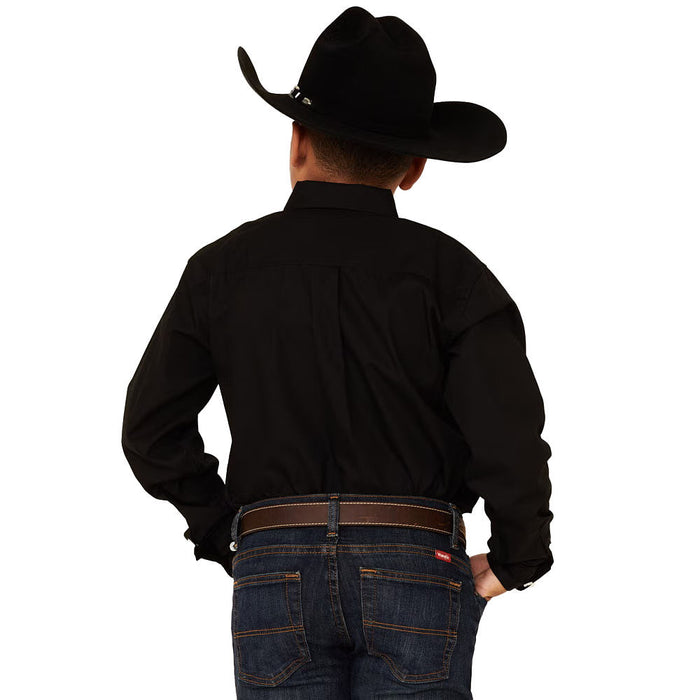 Cinch Boy's Solid Black Button Down Shirt