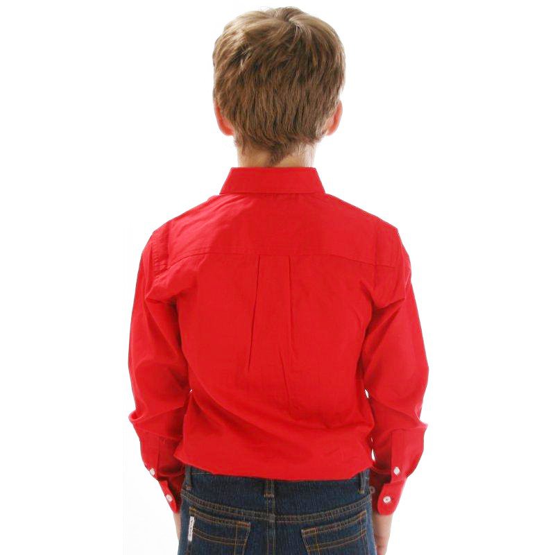 Cinch Boy's Solid Red Button Down Shirt